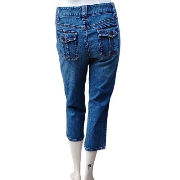 419648....Ann Taylor Crop Jeans Size 6, 30" Waist 21" Inseam 7" Rise - Picture 3 of 5